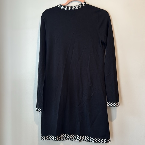 DVF/Diane Von Furstenberg Carmela Black and White Long Cardigan - Picture 4 of 16